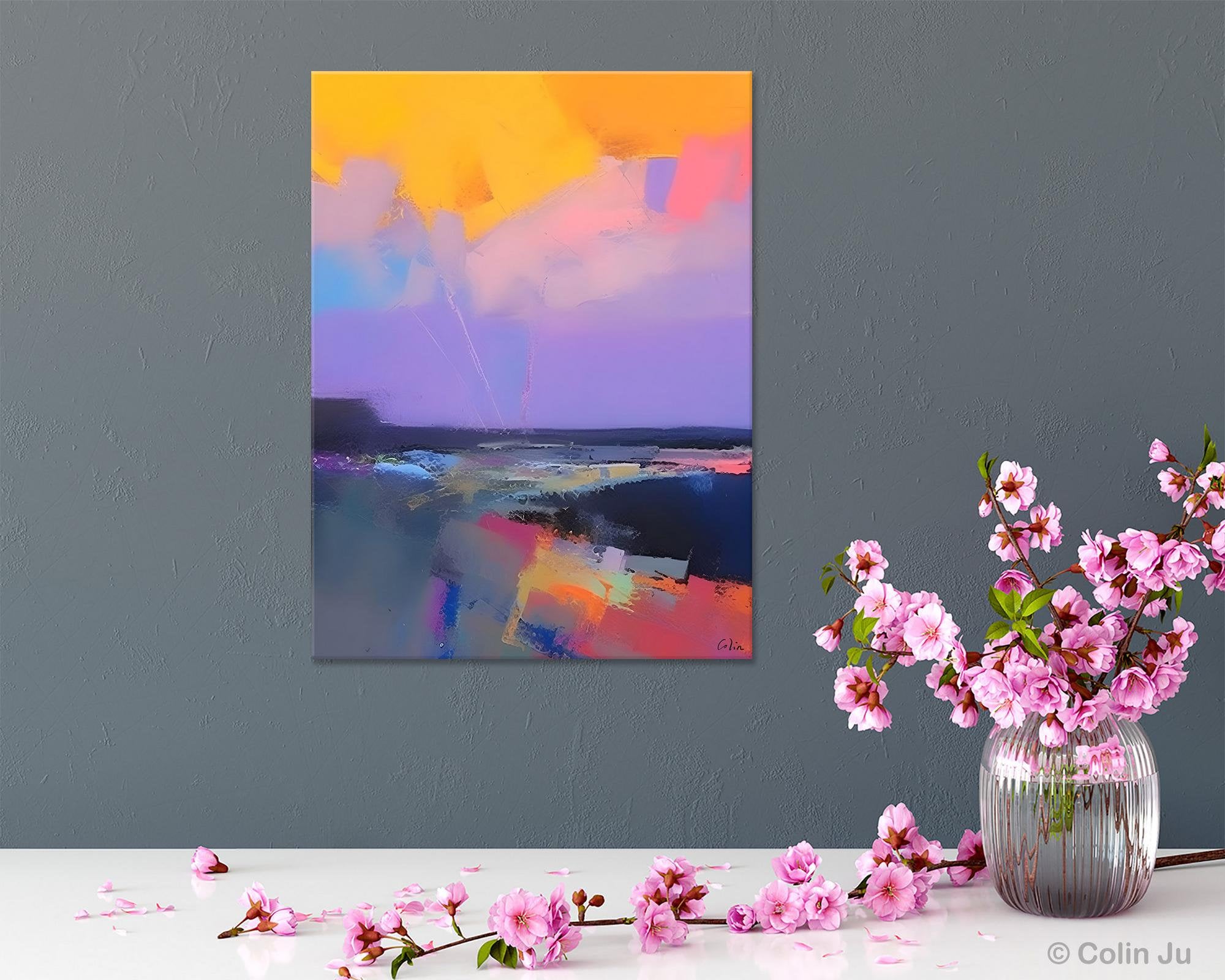 Abstract Landscape Artwork, Contemporary Wall Art Paintings, Extra Large Original Art, Landscape Painting on Canvas, Hand Painted Canvas Art-artworkcanvas