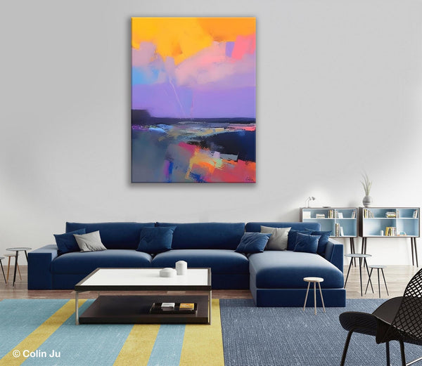 Abstract Landscape Artwork, Contemporary Wall Art Paintings, Extra Large Original Art, Landscape Painting on Canvas, Hand Painted Canvas Art-artworkcanvas