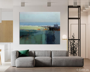 Landscape Acrylic Paintings, Landscape Abstract Paintings, Modern Wall Art for Living Room, Original Abstract Abstract Painting on Canvas-artworkcanvas