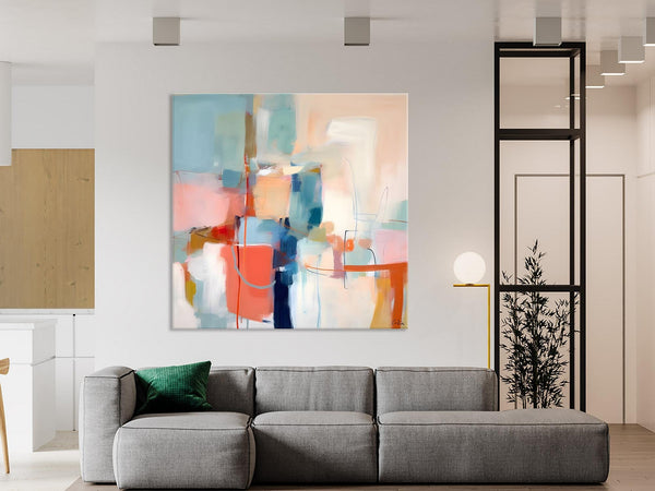 Canvas Paintings, Large Abstract Art for Bedroom, Simple Modern Acrylic Artwork, Modern Original Abstract Wall Art, Contemporary Canvas Art-artworkcanvas