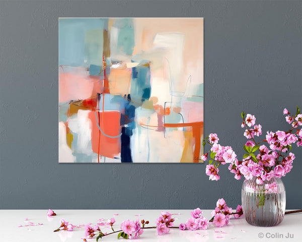 Canvas Paintings, Large Abstract Art for Bedroom, Simple Modern Acrylic Artwork, Modern Original Abstract Wall Art, Contemporary Canvas Art-artworkcanvas