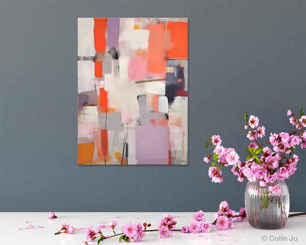 Large Painting for Dining Room, Original Canvas Artwork, Contemporary Acrylic Painting on Canvas, Simple Abstract Art, Wall Art Paintings-artworkcanvas