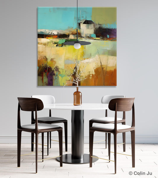 Landscape Canvas Paintings, Landscape Acrylic Art, Original Abstract Art, Hand Painted Canvas Art, Large Landscape Paintings for Living Room-artworkcanvas