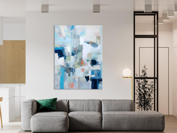 Large Modern Canvas Wall Paintings, Original Abstract Art, Hand Painted Acrylic Painting on Canvas, Large Wall Art Painting for Dining Room-artworkcanvas