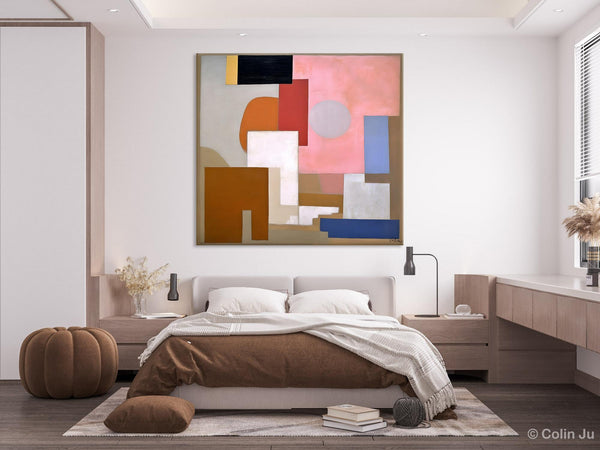 Extra Large Canvas Paintings for Living Room, Original Modern Abstract Artwork, Geometric Modern Canvas Art, Abstract Wall Art for Sale-artworkcanvas