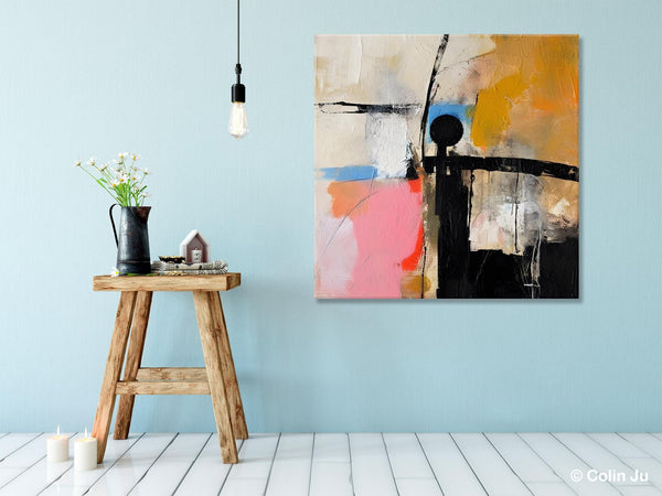 Extra Large Abstract Paintings for Bedroom, Original Modern Acrylic Wall Art, Modern Canvas Art Paintings, Abstract Wall Art for Dining Room-artworkcanvas