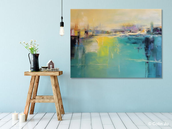 Original Canvas Artwork, Contemporary Acrylic Painting on Canvas, Large Painting for Dining Room, Simple Abstract Art, Wall Art Paintings-artworkcanvas