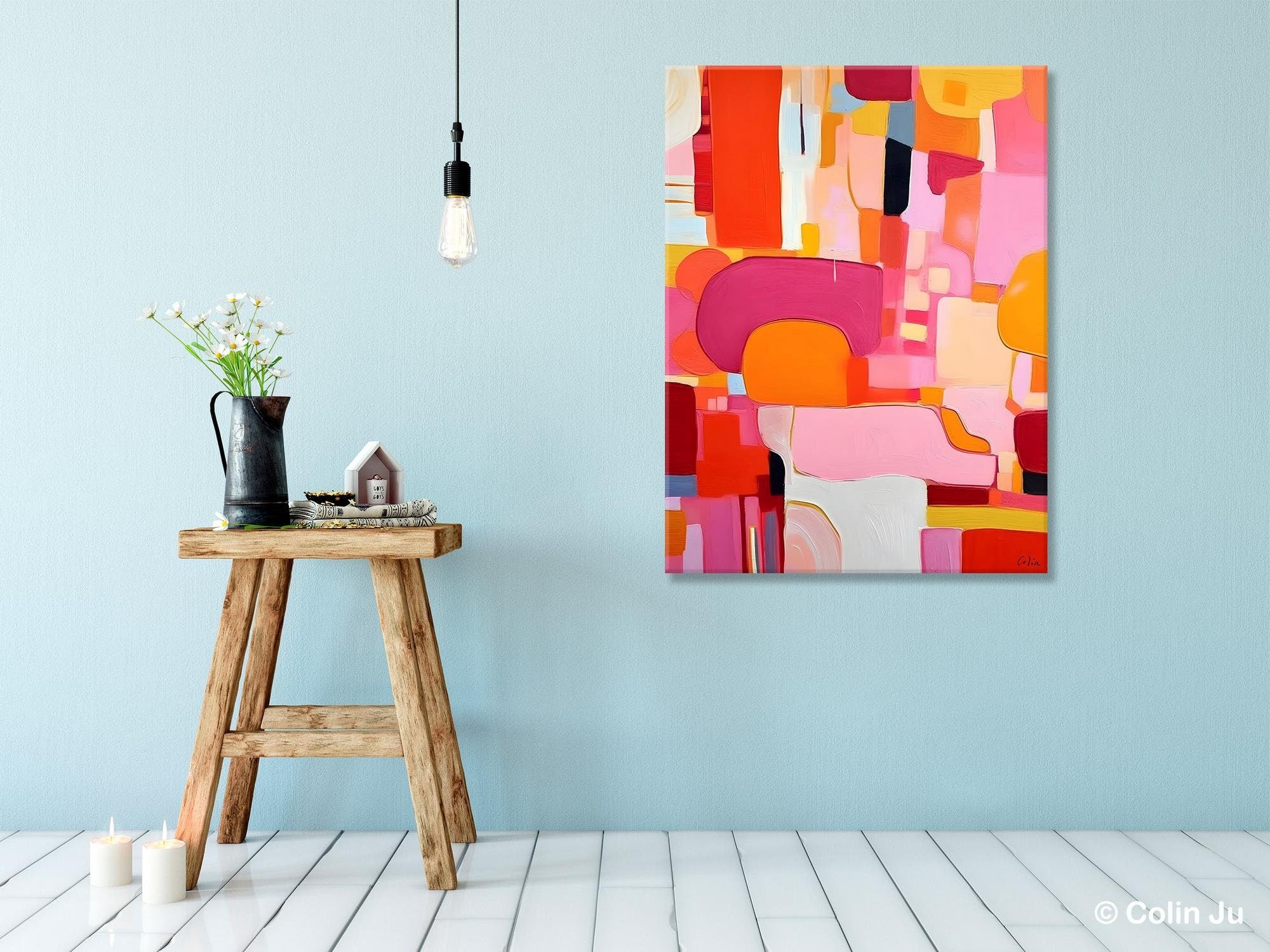 Large Modern Canvas Artwork, Original Wall Art Paintings, Large Paintings for Bedroom, Hand Painted Canvas Art, Acrylic Painting on Canvas-artworkcanvas