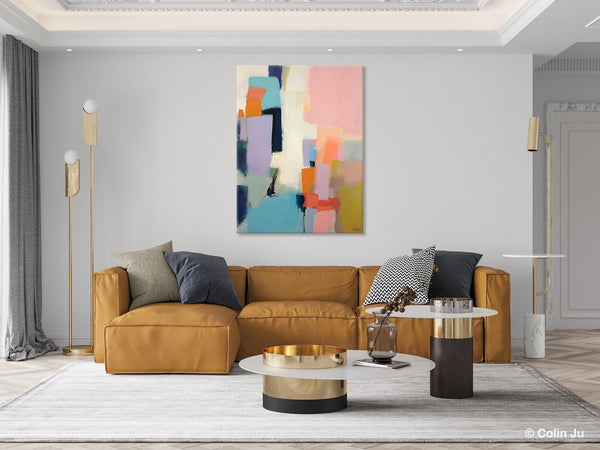 Original Abstract Art, Contemporary Acrylic Art on Canvas, Large Wall Art Painting for Bedroom, Oversized Modern Abstract Wall Paintings-artworkcanvas