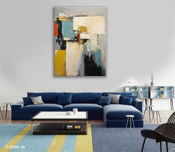 Large Modern Canvas Paintings, Heavy Texture Paintings, Large Original Wall Art Painting for Bedroom, Acrylic Paintings on Canvas-artworkcanvas