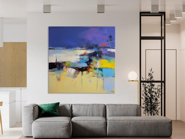 Original Modern Abstract Artwork, Geometric Modern Canvas Art, Extra Large Canvas Paintings for Living Room, Abstract Wall Art for Sale-artworkcanvas