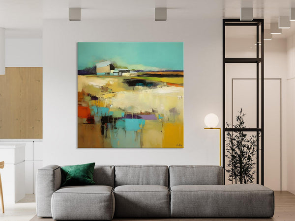 Large Landscape Canvas Paintings, Hand Painted Canvas Art, Landscape Acrylic Art, Original Abstract Art, Landscape Paintings for Living Room-artworkcanvas