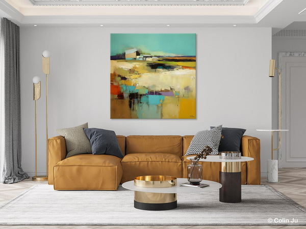 Large Landscape Canvas Paintings, Hand Painted Canvas Art, Landscape Acrylic Art, Original Abstract Art, Landscape Paintings for Living Room-artworkcanvas