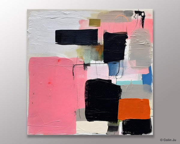 Modern Original Abstract Art, Large Wall Art for Bedroom, Geometric Modern Acrylic Art, Canvas Paintings for Sale, Contemporary Canvas Art-artworkcanvas