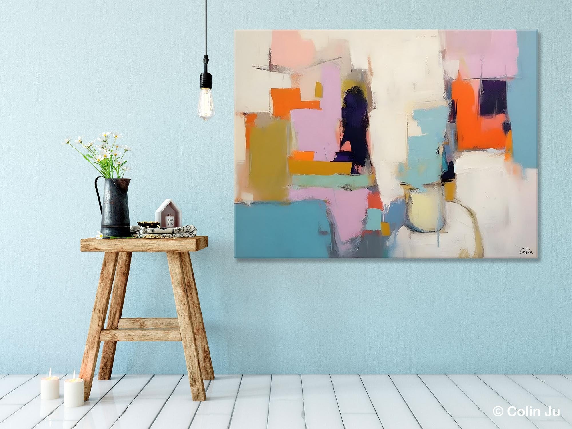 Oversized Abstract Wall Art Paintings, Large Wall Painting for Living Room, Contemporary Abstract Paintings on Canvas, Original Abstract Art-artworkcanvas