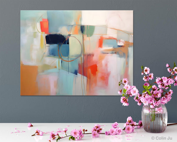 Large Modern Canvas Art, Original Abstract Art Paintings, Hand Painted Acrylic Painting on Canvas, Large Wall Art Painting for Dining Room-artworkcanvas