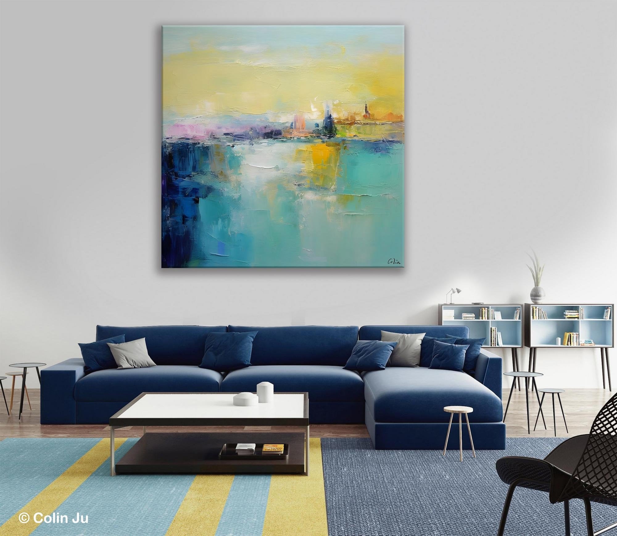 Modern Canvas Paintings, Contemporary Canvas Art, Original Modern Wall Art, Modern Acrylic Artwork, Large Abstract Painting for Bedroom-artworkcanvas