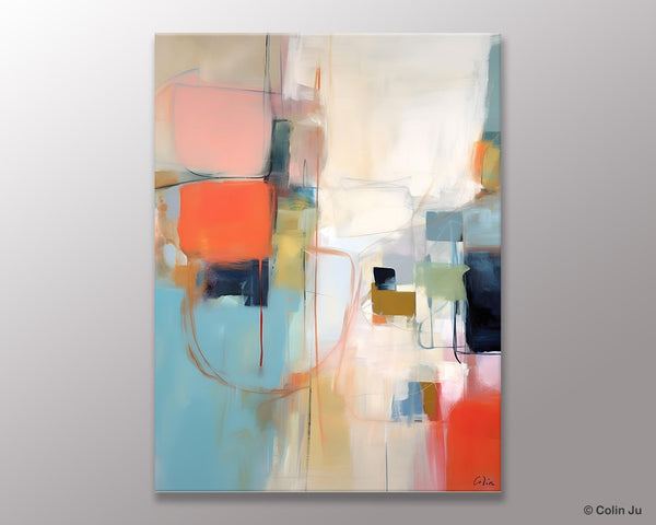 Large Wall Paintings for Bedroom, Original Abstract Art, Contemporary Abstract Paintings on Canvas, Oversized Abstract Wall Art Paintings-artworkcanvas