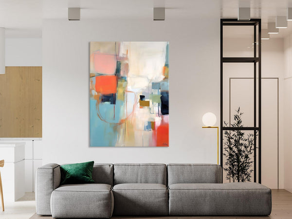 Large Wall Paintings for Bedroom, Original Abstract Art, Contemporary Abstract Paintings on Canvas, Oversized Abstract Wall Art Paintings-artworkcanvas