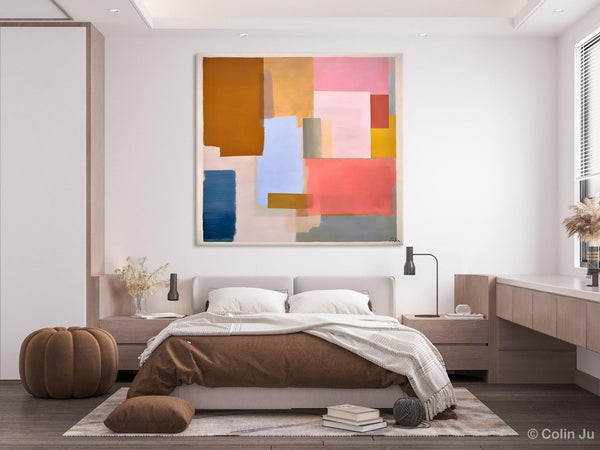 Original Abstract Art, Canvas Paintings for Sale, Large Modern Wall Art for Bedroom, Geometric Modern Acrylic Art, Contemporary Canvas Art-artworkcanvas