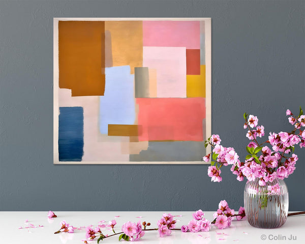 Original Abstract Art, Canvas Paintings for Sale, Large Modern Wall Art for Bedroom, Geometric Modern Acrylic Art, Contemporary Canvas Art-artworkcanvas