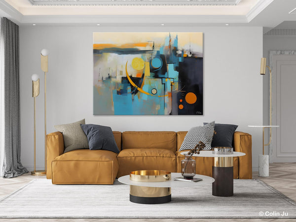 Extra Large Canvas Painting for Living Room, Original Acrylic Wall Art, Oversized Contemporary Acrylic Paintings, Abstract Canvas Paintings-artworkcanvas