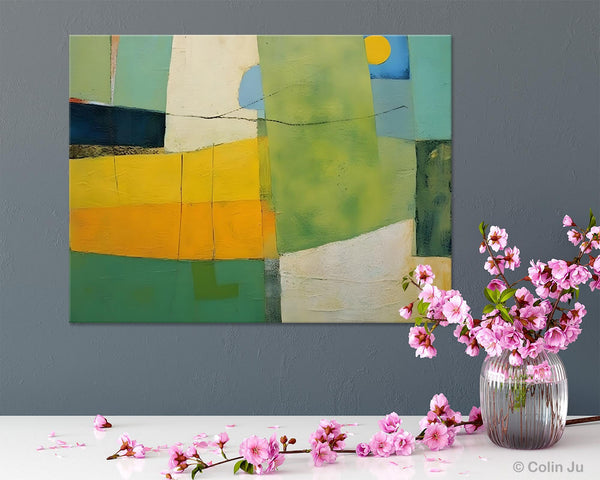 Original Canvas Artwork, Large Wall Art Painting for Dining Room, Contemporary Acrylic Painting on Canvas, Modern Abstract Wall Paintings-artworkcanvas