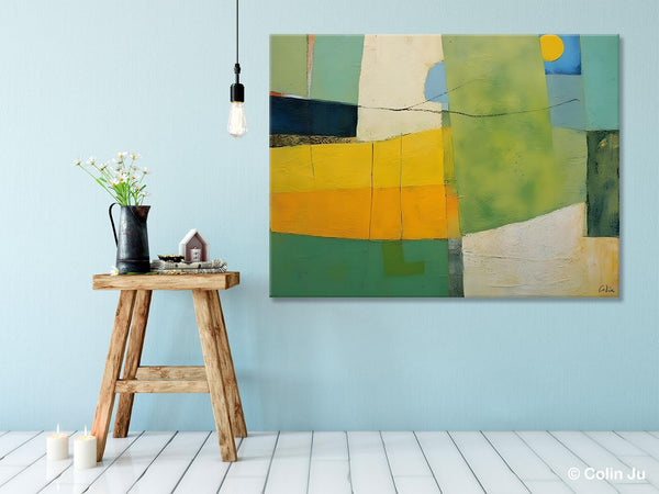 Original Canvas Artwork, Large Wall Art Painting for Dining Room, Contemporary Acrylic Painting on Canvas, Modern Abstract Wall Paintings-artworkcanvas