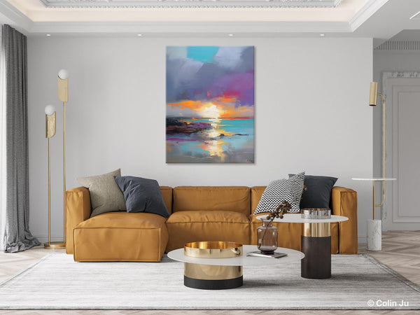 Landscape Paintings for Living Room, Extra Large Modern Wall Art Paintings, Acrylic Painting on Canvas, Original Landscape Abstract Painting-artworkcanvas