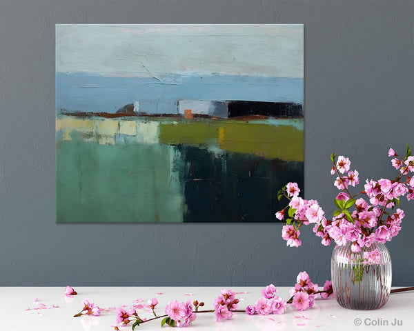 Landscape Acrylic Paintings, Landscape Abstract Painting, Modern Wall Art for Living Room, Original Abstract Art, Acrylic Painting on Canvas-artworkcanvas