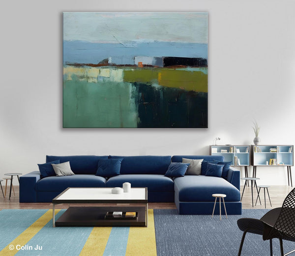 Landscape Acrylic Paintings, Landscape Abstract Painting, Modern Wall Art for Living Room, Original Abstract Art, Acrylic Painting on Canvas-artworkcanvas