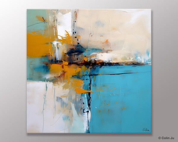 Large Abstract Art for Bedroom, Modern Canvas Paintings, Original Abstract Wall Art, Geometric Modern Acrylic Art, Contemporary Canvas Art-artworkcanvas