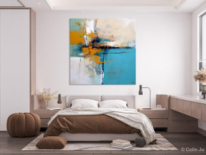 Large Abstract Art for Bedroom, Modern Canvas Paintings, Original Abstract Wall Art, Geometric Modern Acrylic Art, Contemporary Canvas Art-artworkcanvas