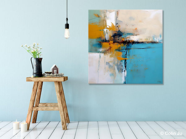 Large Abstract Art for Bedroom, Modern Canvas Paintings, Original Abstract Wall Art, Geometric Modern Acrylic Art, Contemporary Canvas Art-artworkcanvas