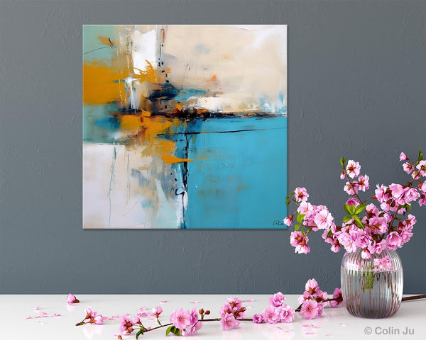 Large Abstract Art for Bedroom, Modern Canvas Paintings, Original Abstract Wall Art, Geometric Modern Acrylic Art, Contemporary Canvas Art-artworkcanvas