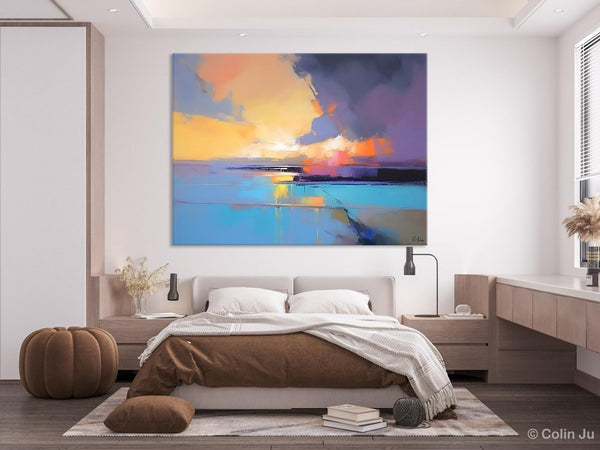 Extra Large Modern Wall Art Paintings, Acrylic Painting on Canvas, Landscape Paintings for Living Room, Original Landscape Abstract Painting-artworkcanvas
