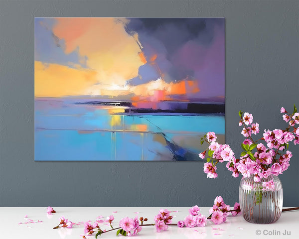 Extra Large Modern Wall Art Paintings, Acrylic Painting on Canvas, Landscape Paintings for Living Room, Original Landscape Abstract Painting-artworkcanvas