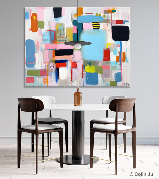 Original Abstract Art, Hand Painted Canvas Art, Modern Wall Art Ideas for Dining Room, Large Canvas Paintings, Contemporary Acrylic Painting-artworkcanvas