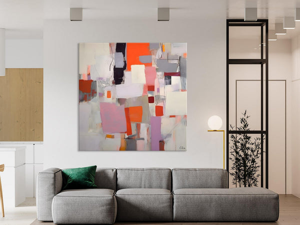 Modern Acrylic Artwork, Original Modern Paintings, Contemporary Canvas Art, Heavy Texture Canvas Art, Large Abstract Painting for Bedroom-artworkcanvas