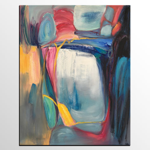 Contemporary Art, Original Wall Art, Abstract Landscape Art, Large Art, Abstract Painting-artworkcanvas
