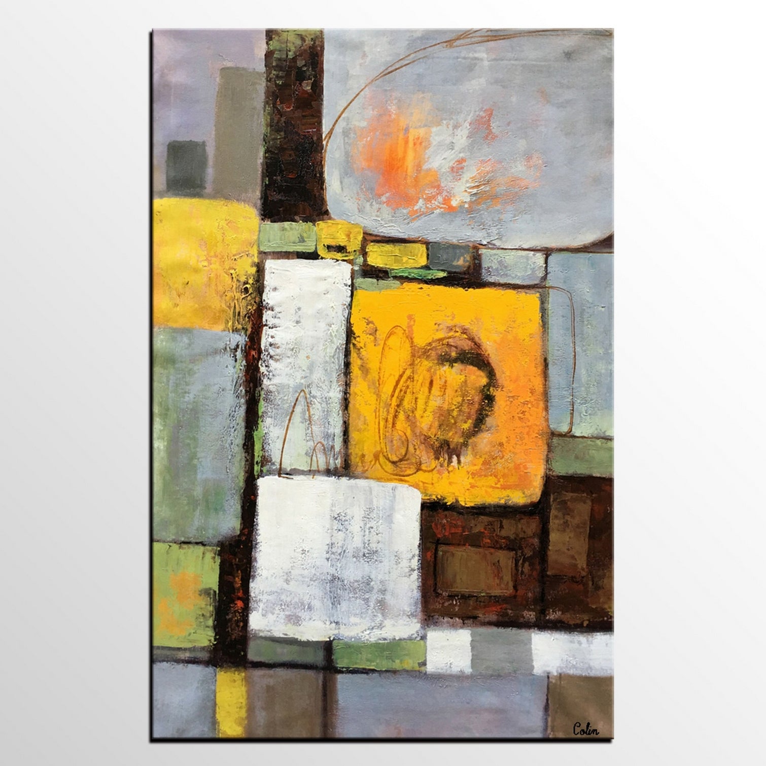 Abstract Painting, Original Wall Art, Canvas Art, Impasto Painting-artworkcanvas