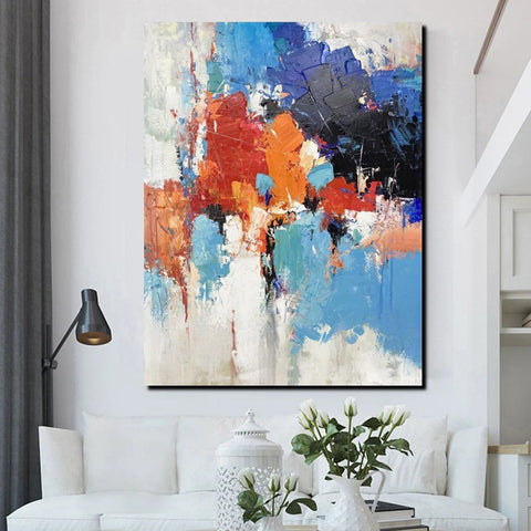 Modern Canvas Painting, Living Room Wall Art Ideas, Buy Abstract Art Online, Heavy Texture Art, Large Acrylic Painting on Canvas-artworkcanvas
