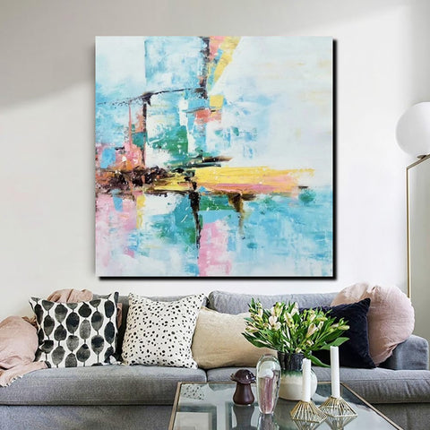 Simple Abstract Paintings, Dining Room Modern Wall Art, Modern Contemporary Art, Large Painting on Canvas, Acrylic Canvas Painting-artworkcanvas