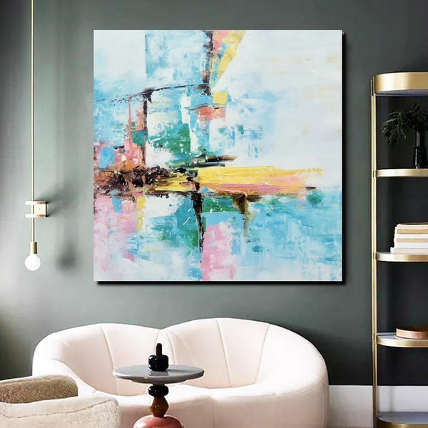 Simple Abstract Paintings, Dining Room Modern Wall Art, Modern Contemporary Art, Large Painting on Canvas, Acrylic Canvas Painting-artworkcanvas