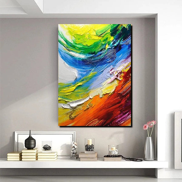 Contemporary Modern Art, Living Room Wall Art Ideas, Impasto Paintings, Buy Large Paintings Online, Palette Knife Paintings-artworkcanvas