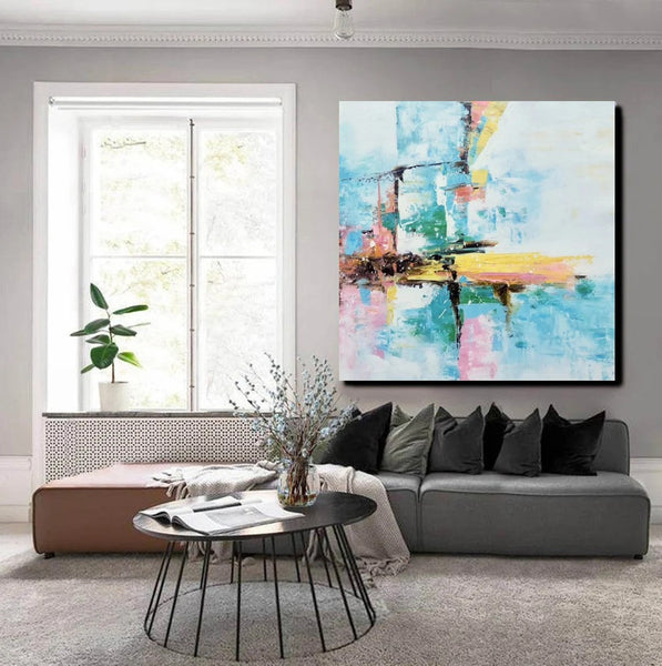Simple Abstract Paintings, Dining Room Modern Wall Art, Modern Contemporary Art, Large Painting on Canvas, Acrylic Canvas Painting-artworkcanvas