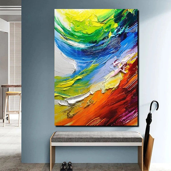 Contemporary Modern Art, Living Room Wall Art Ideas, Impasto Paintings, Buy Large Paintings Online, Palette Knife Paintings-artworkcanvas