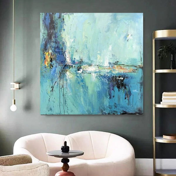 Modern Acrylic Canvas Painting, Heavy Texture Paintings, Palette Knife Paniting, Acrylic Painting on Canvas, Oversized Wall Art Painting for Sale-artworkcanvas