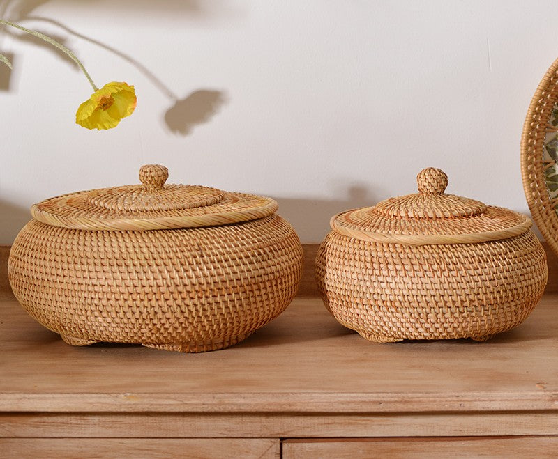 WOVEN STORAGE BASKET, Decorative Basket, Handmade Eco- Friendly