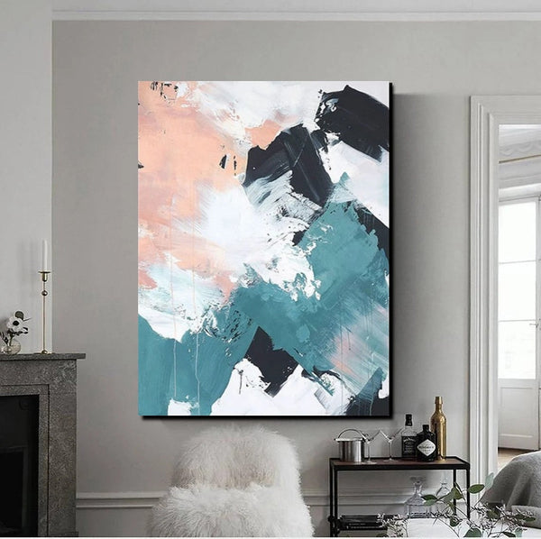 Contemporary Abstract Art, Bedroom Canvas Art Ideas, Large Painting for Sale, Buy Large Paintings Online, Simple Modern Art-artworkcanvas